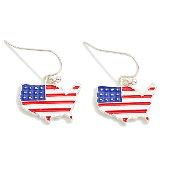 One Blessed Nana Jewelry - ❤️NWT  BOUTIQUE  Americana United States Drop Earrings   PATRIOTIC